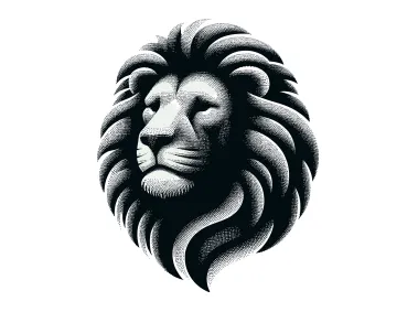 Halftone Dotted Lion Logo Template