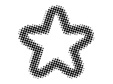 Halftone Star Shape Logo