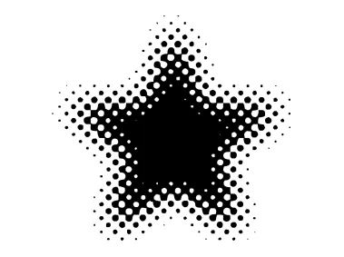 Halftone Vector Star Logo