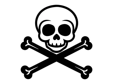 Halloween Skull with Crossed Bone Logo