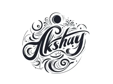 Hand Draw Signature for the Name Akshay Vector