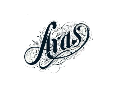 Hand Draw Signature for the Name Aras Vector