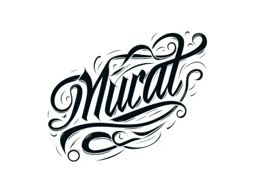 Hand Draw Signature for the Name Murat Vector