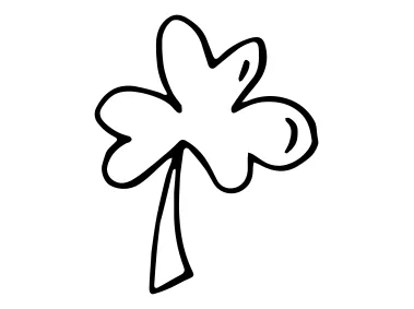 Hand Drawn Black Clover Logo Template