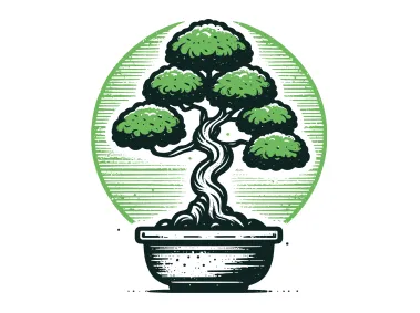 Hand Drawn Bonsai Tree Logo Template
