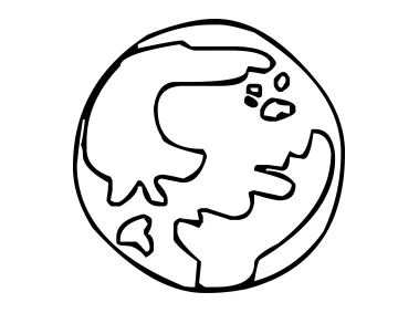 Hand Drawn Globe Icon Logo Template