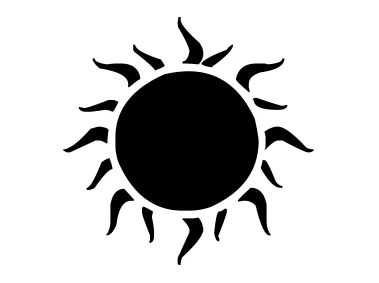 Hand Drawn Sun Design Logo Template