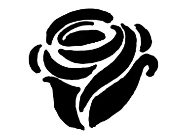 Hand Drawn SVG Black Flower Logo Template