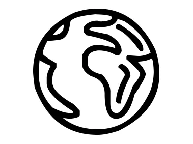 Hand Drawn Vector  Globe Logo Template