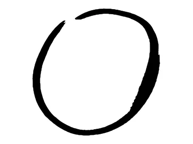 Hand Drawn Zen Enso Circle Logo Template