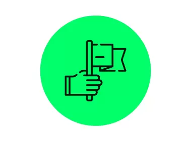 Hand Holding Flag Icon