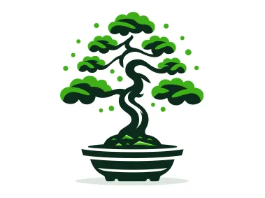 Handdrawn Bonsai in Pot Logo Template
