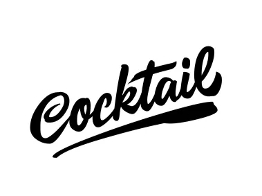 Handwritten Underline Cocktail Text Vector