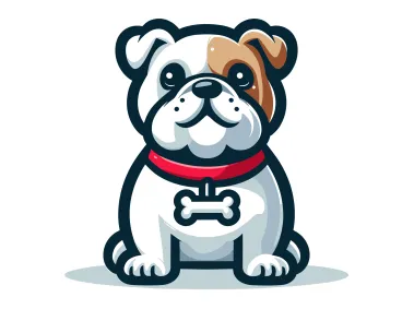 Happy Bulldog Puppy Logo Template