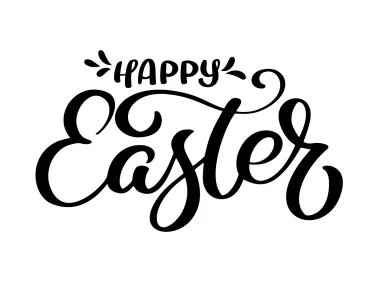 Happy Easter Quote Logo