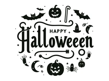 Happy Halloween Lettering Logo