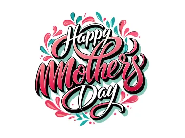 Happy Mothers Day Calligraphy Text Vector