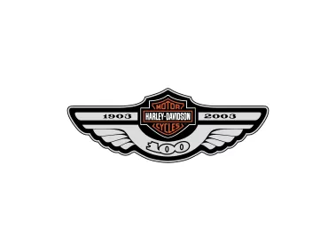Harley Davidson Wings 100 Logo