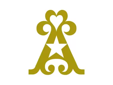 Heart and Star A Letter Logo Template