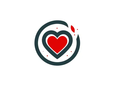 Heart in Circle Logo Template