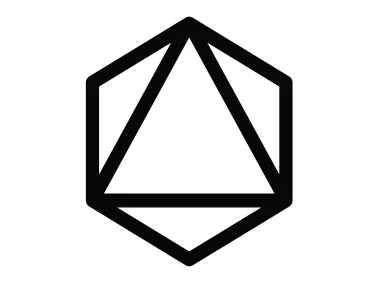 Hexagon and Triangle Shape Logo Template