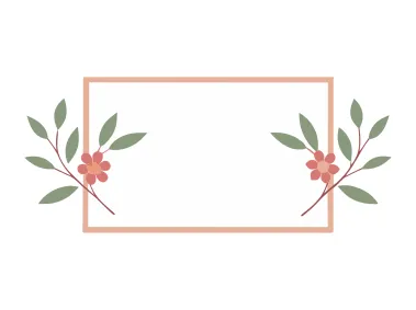 Horizontal Floral Frame Border with Flowers Vector