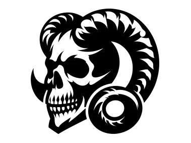 Horned Skull Logo Template