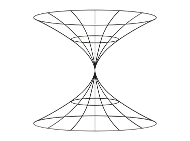 Hyperbolic Time Gateway Abstract Geometric Vector Shape Logo Template