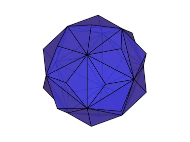 Icosahedron Shape Logo Template