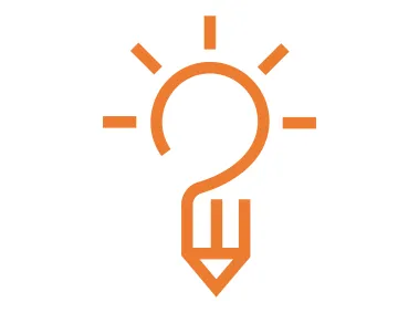 Idea Bulb and Pencil Combination Linear Shape Logo