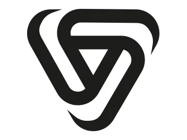 Impossible Triangle Futuristic Geometric Shape Logo Template