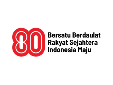 Indonesia 80th anniversary of Independence Day Logo
