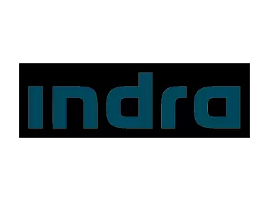 Indra Sistemas Black Background Logo