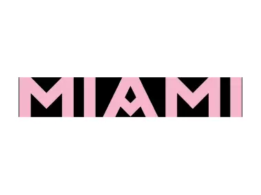 Inter Miami CF Wordmark Pink Logo