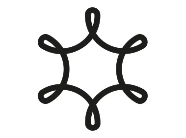 Interconnected Star Chain Logo for Tech Logo Template