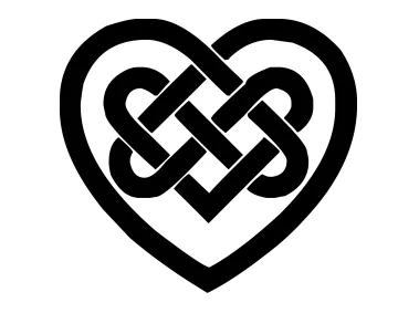 Intertwined Heart in Celtic Knot Logo Template