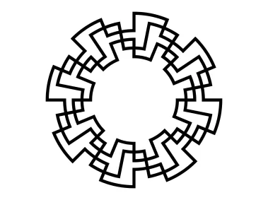 Intricate Circular Maze Logo