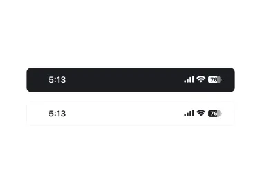 iOS 17 Status Bar Vector