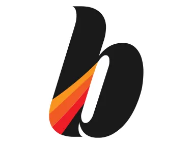 Italic Letter B Shape Logo