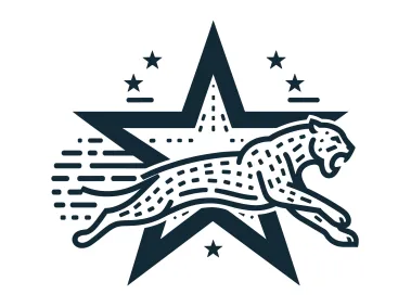 Jaguar in Stars Logo Template