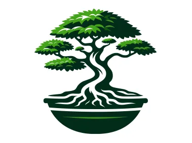 Japanese Tree in Pot Logo Template