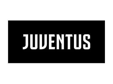 Juventus FC 2017 Wordmark White on Black Logo