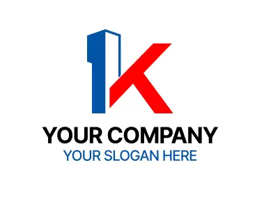 K Letter Construction Company Logo