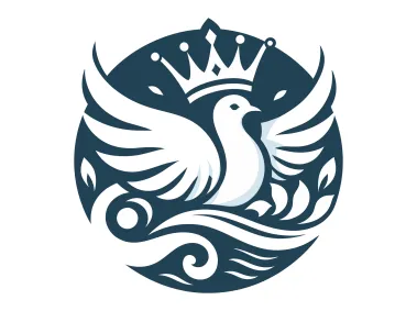 King Dove in Abstract Circle Logo Template