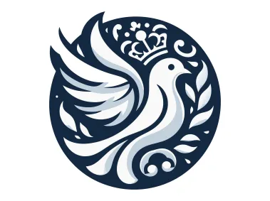 King Dove in Circle Logo Template