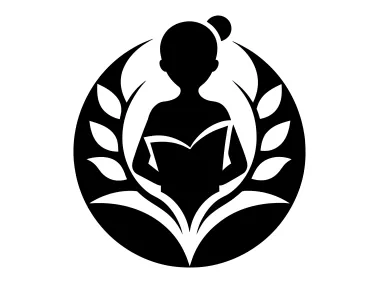 Knowledge Blossom Emblem Logo Template