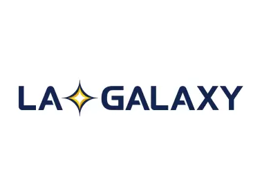 LA Galaxy Wordmark Navy Blue Logo