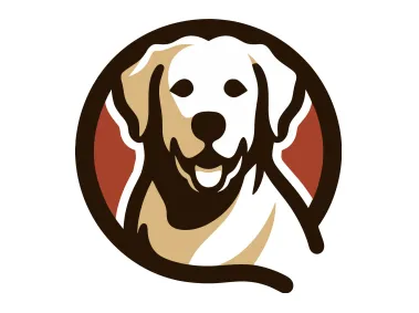 Labrador in Circle Logo Template
