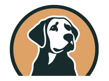 Labrador in Circle Logo Template