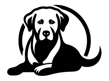 Labrador Silhouette Logo Template